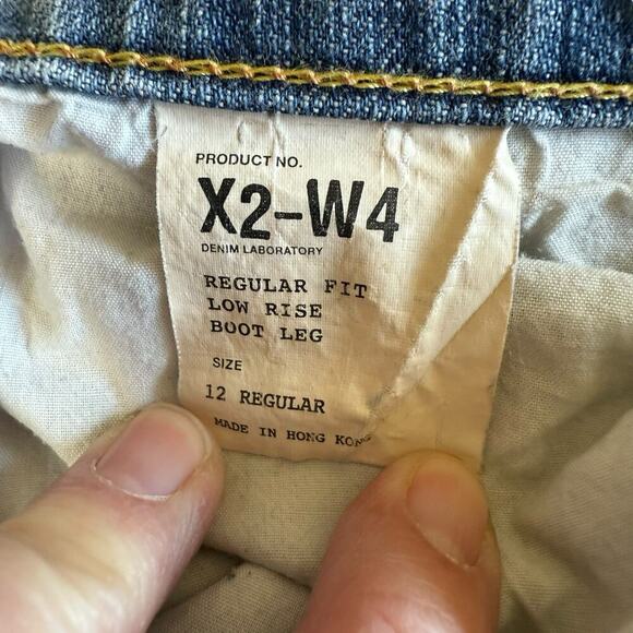 Express X2-W4 Low Rise Boot Leg Regular Fit Denim Jeans Womens 12 Casual - Picture 6 of 11